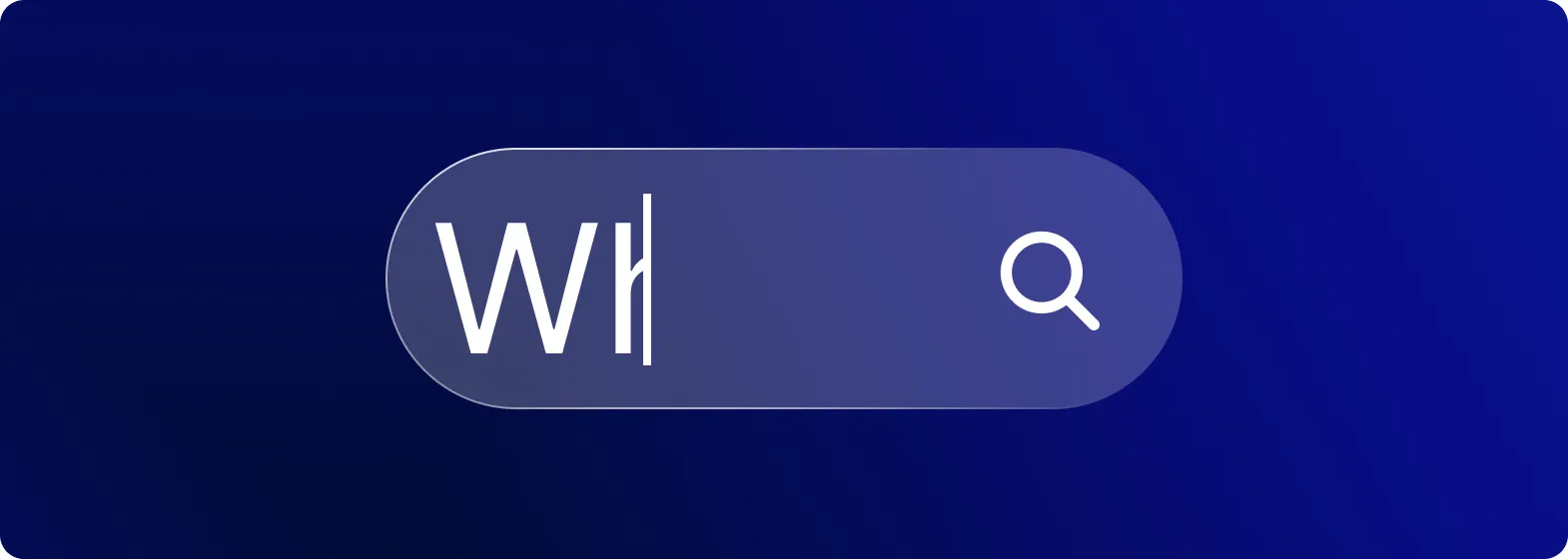 Icono de búsqueda mostrando texto parcial 'Wi' sobre fondo oscuro
