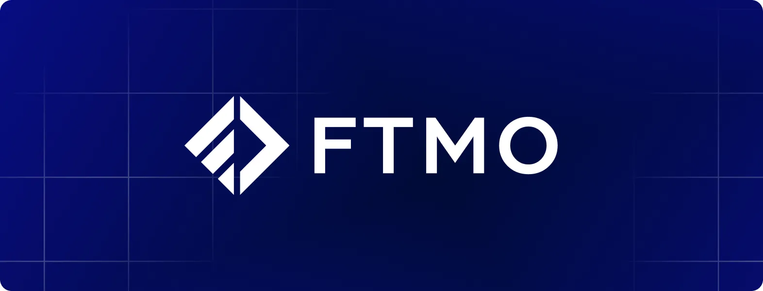 Logo avec un diamant stylisé et le texte FTMO.