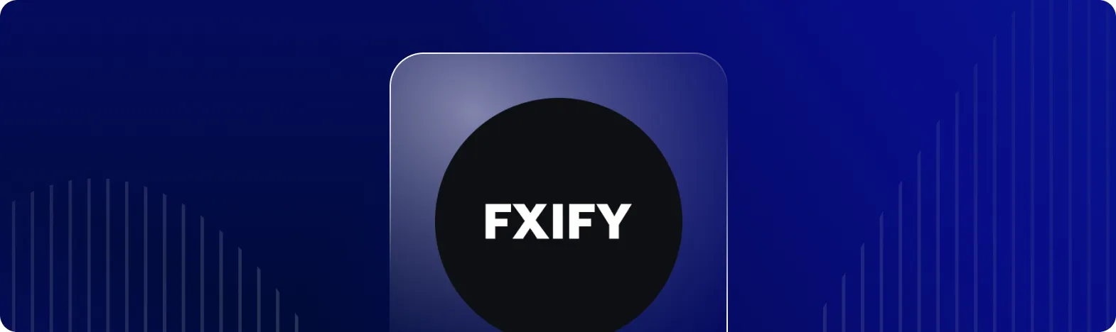 Un logo affichant le texte 'FXIFY' sur un fond bleu foncé.