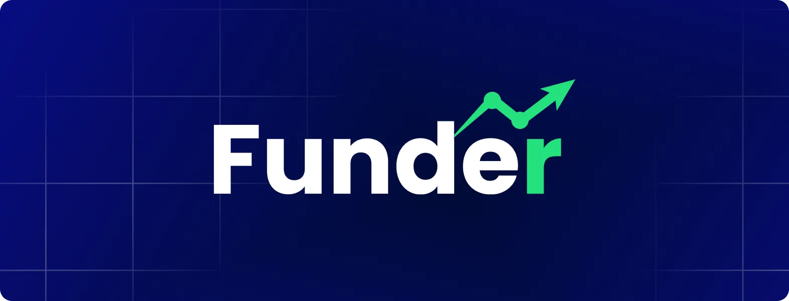 Logo de Funder avec une flèche verte vers le haut