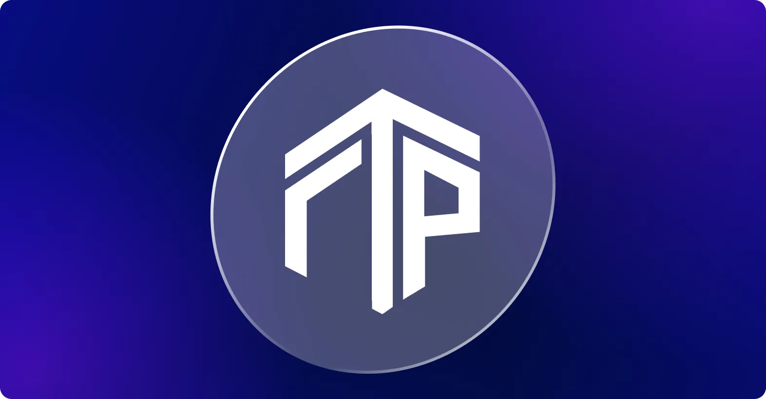 Logotipo con las letras TP sobre un fondo oscuro.