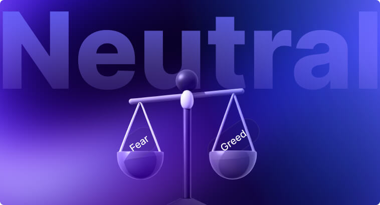 Una balanza equilibrada con 'Miedo' en un lado y 'Codicia' en el otro, etiquetada como 'Neutral'.