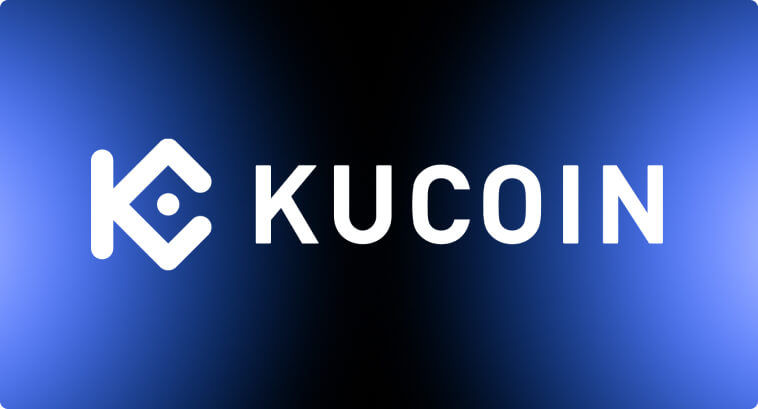 Logo di KuCoin con una K stilizzata e il testo KuCoin.