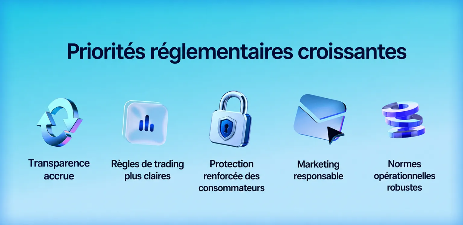 Évolution des priorités réglementaires